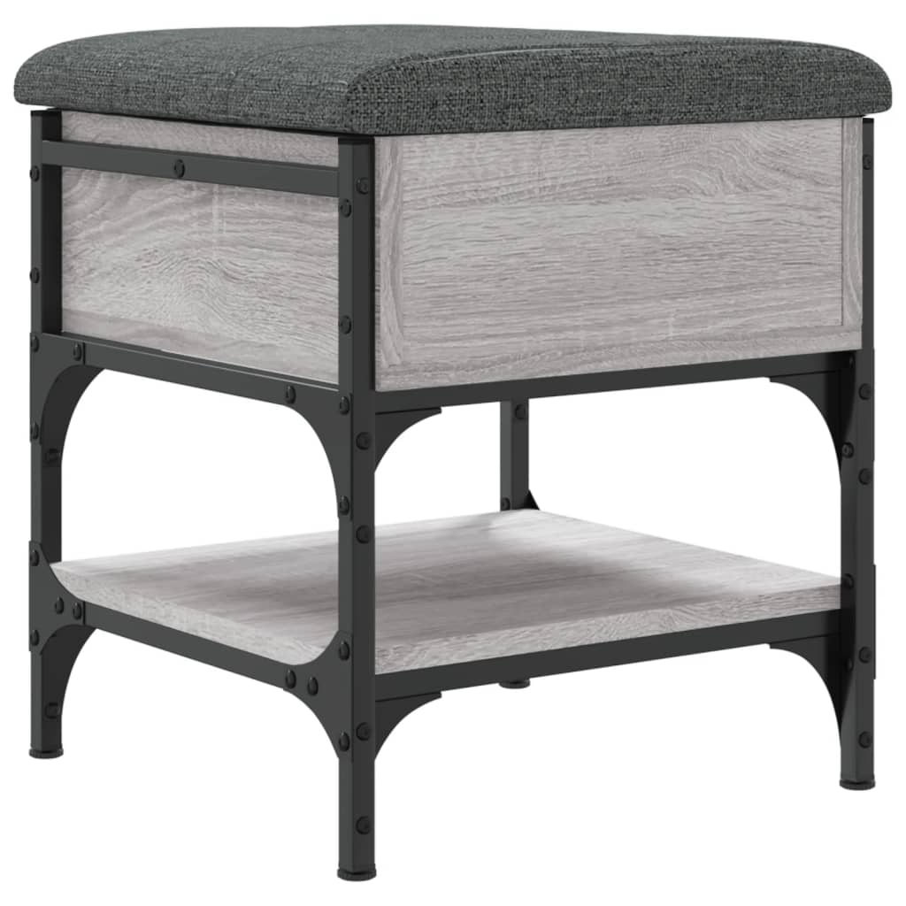 skobænk 42x42x45 cm konstrueret træ grå sonoma-eg