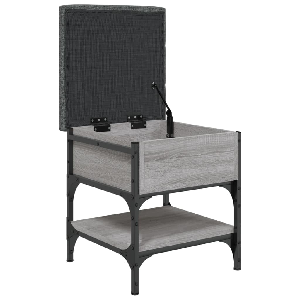 skobænk 42x42x45 cm konstrueret træ grå sonoma-eg
