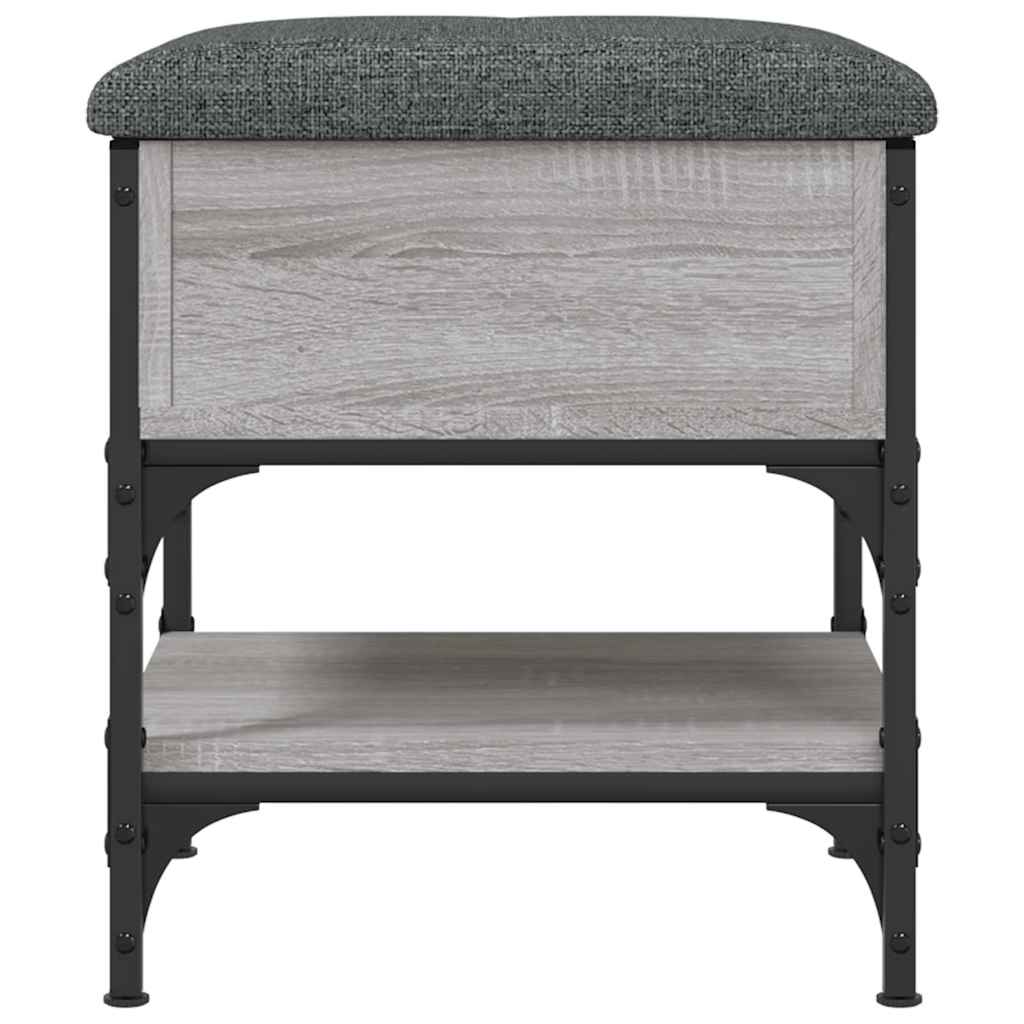 skobænk 42x42x45 cm konstrueret træ grå sonoma-eg