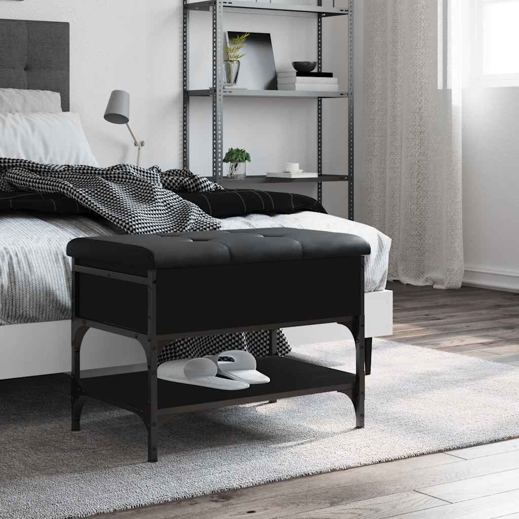 skobænk 62x42x45 cm konstrueret træ sort