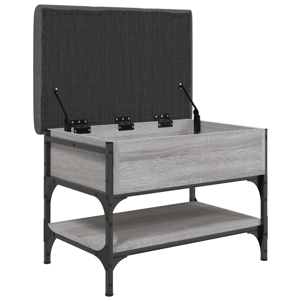 skobænk 62x42x45 cm konstrueret træ grå sonoma-eg