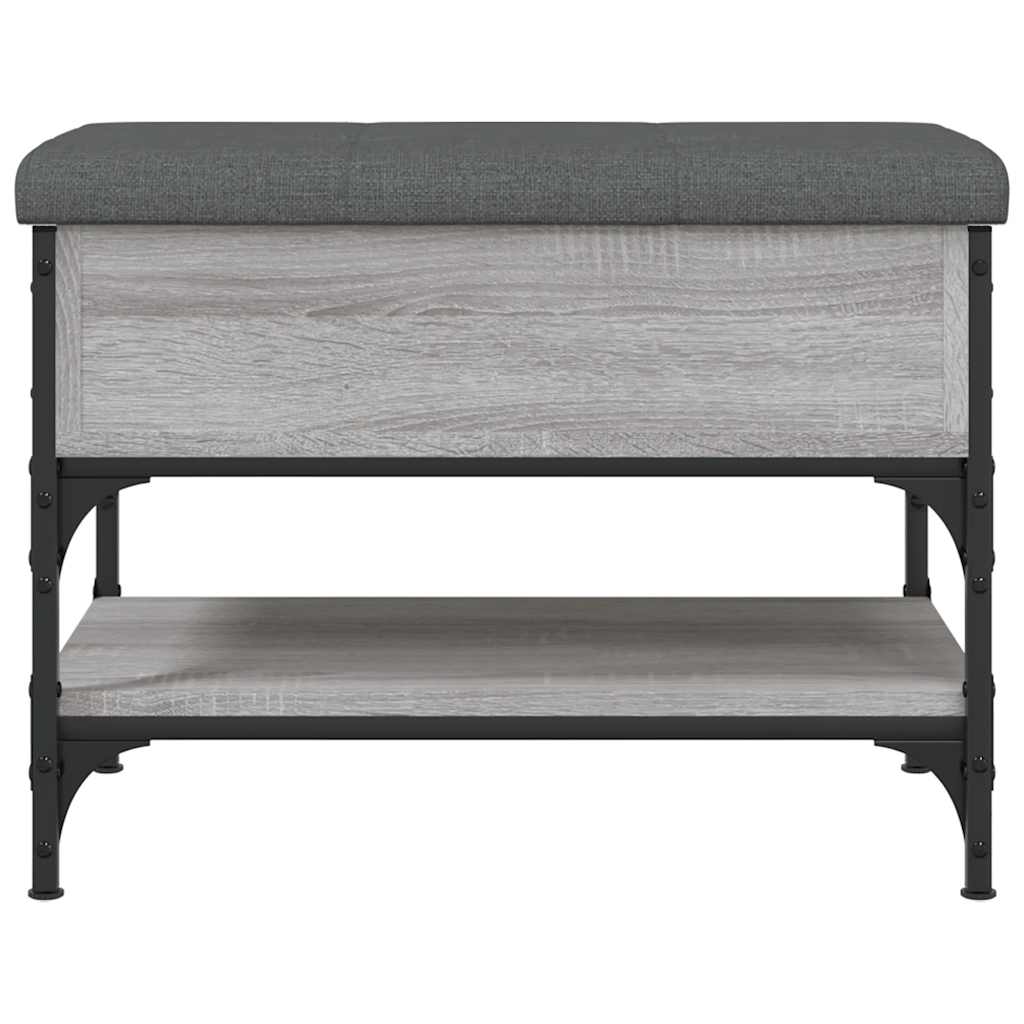 skobænk 62x42x45 cm konstrueret træ grå sonoma-eg