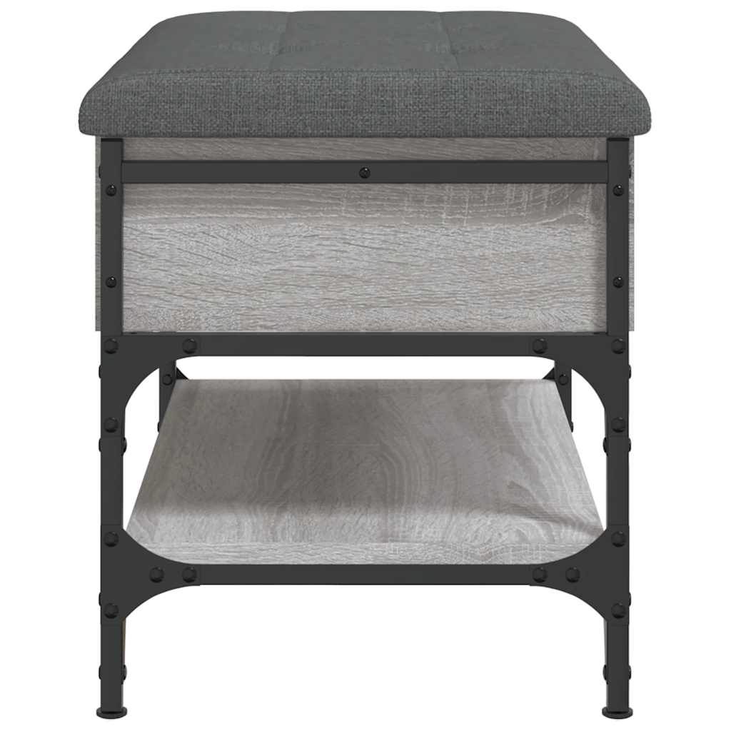 skobænk 62x42x45 cm konstrueret træ grå sonoma-eg