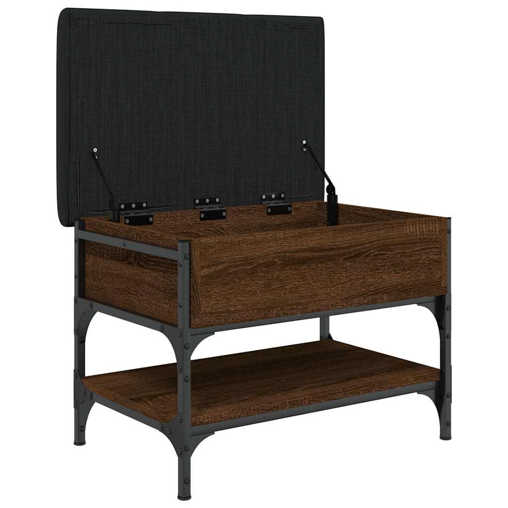 skobænk 62x42x45 cm konstrueret træ brun egetræsfarve