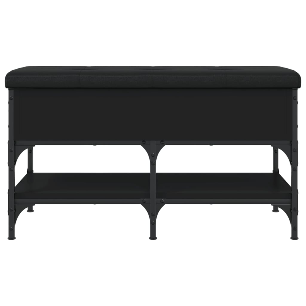 skobænk 82x42x45 cm konstrueret træ sort