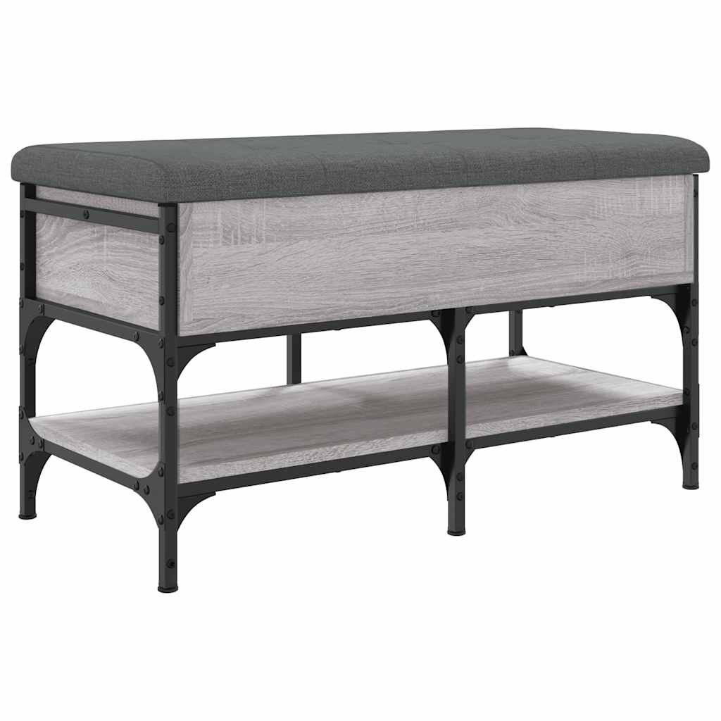 skobænk 82x42x45 cm konstrueret træ grå sonoma-eg