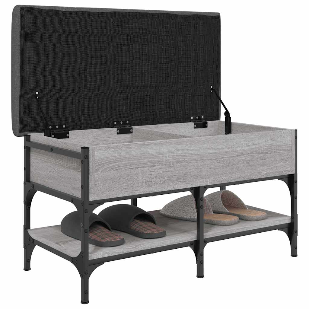 skobænk 82x42x45 cm konstrueret træ grå sonoma-eg