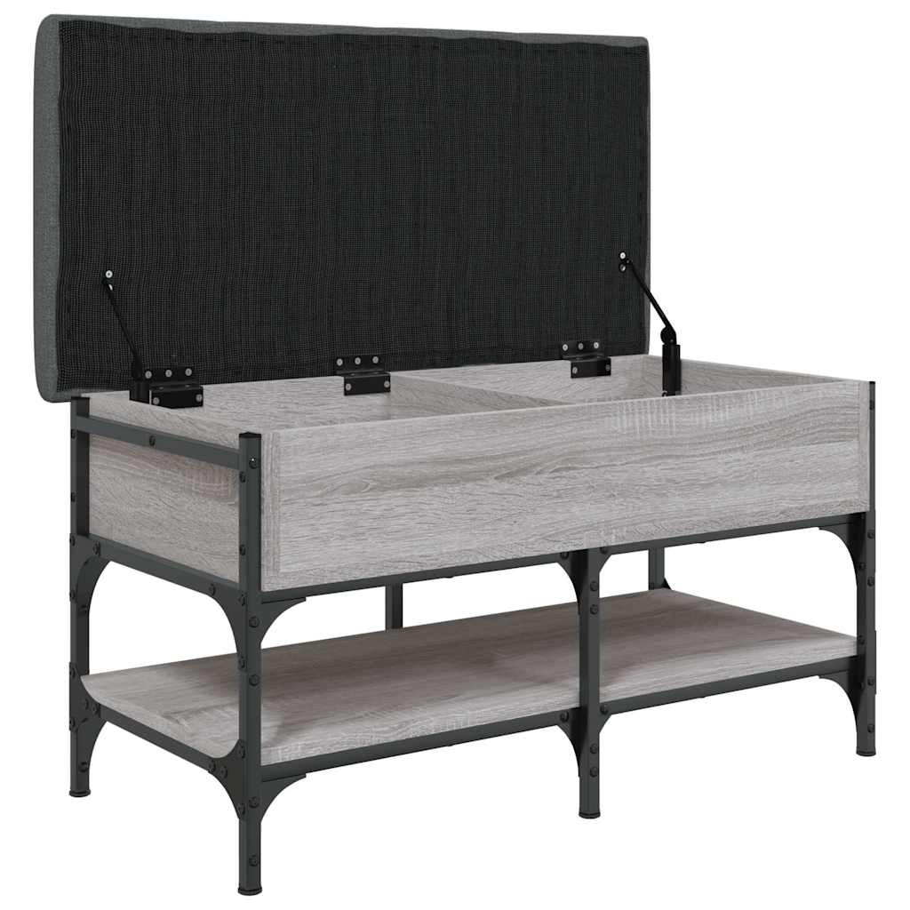 skobænk 82x42x45 cm konstrueret træ grå sonoma-eg