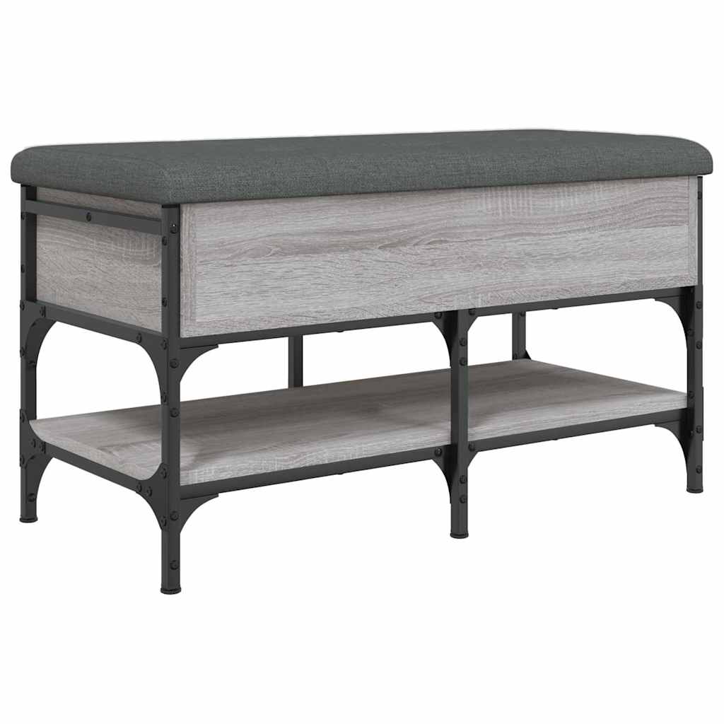 skobænk 82x42x45 cm konstrueret træ grå sonoma-eg
