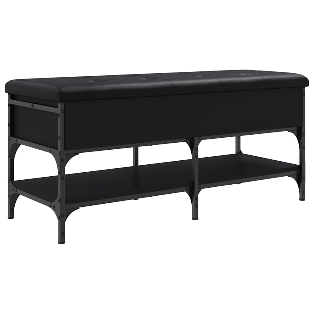 skobænk 102x42x45 cm konstrueret træ sort