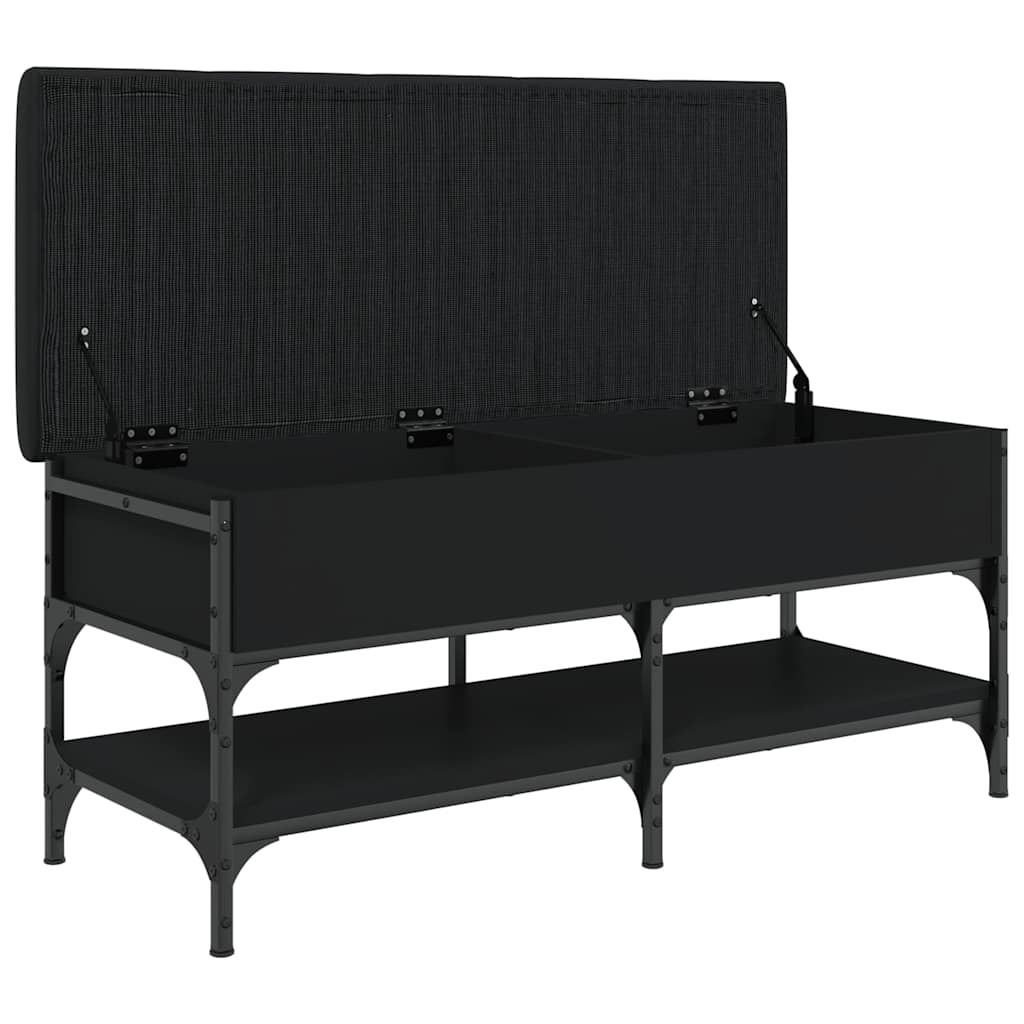 skobænk 102x42x45 cm konstrueret træ sort