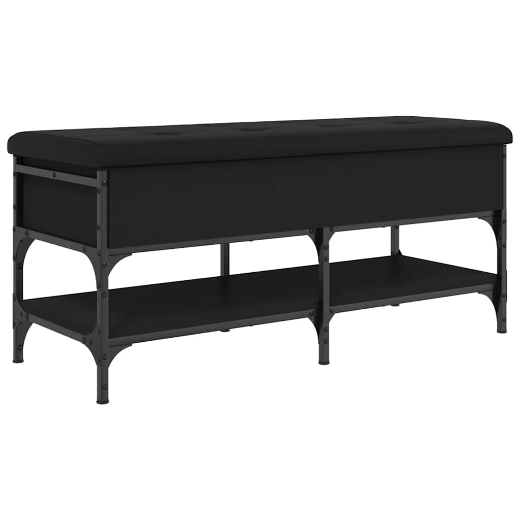 skobænk 102x42x45 cm konstrueret træ sort