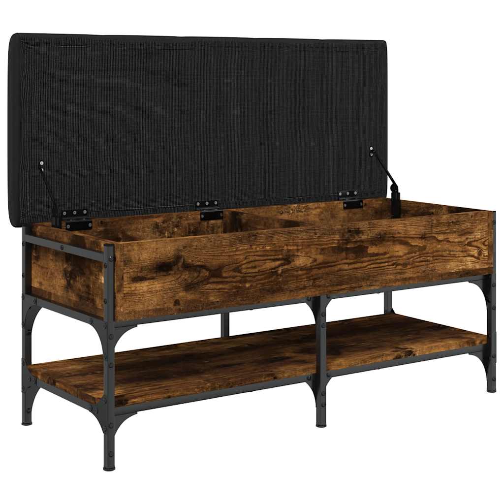 skobænk 102x42x45 cm konstrueret træ røget egetræsfarve