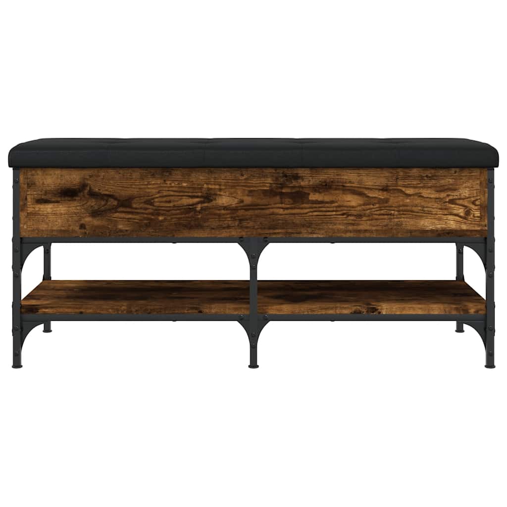 skobænk 102x42x45 cm konstrueret træ røget egetræsfarve