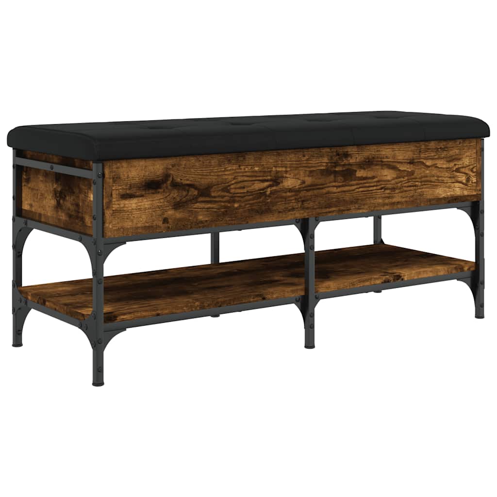 skobænk 102x42x45 cm konstrueret træ røget egetræsfarve