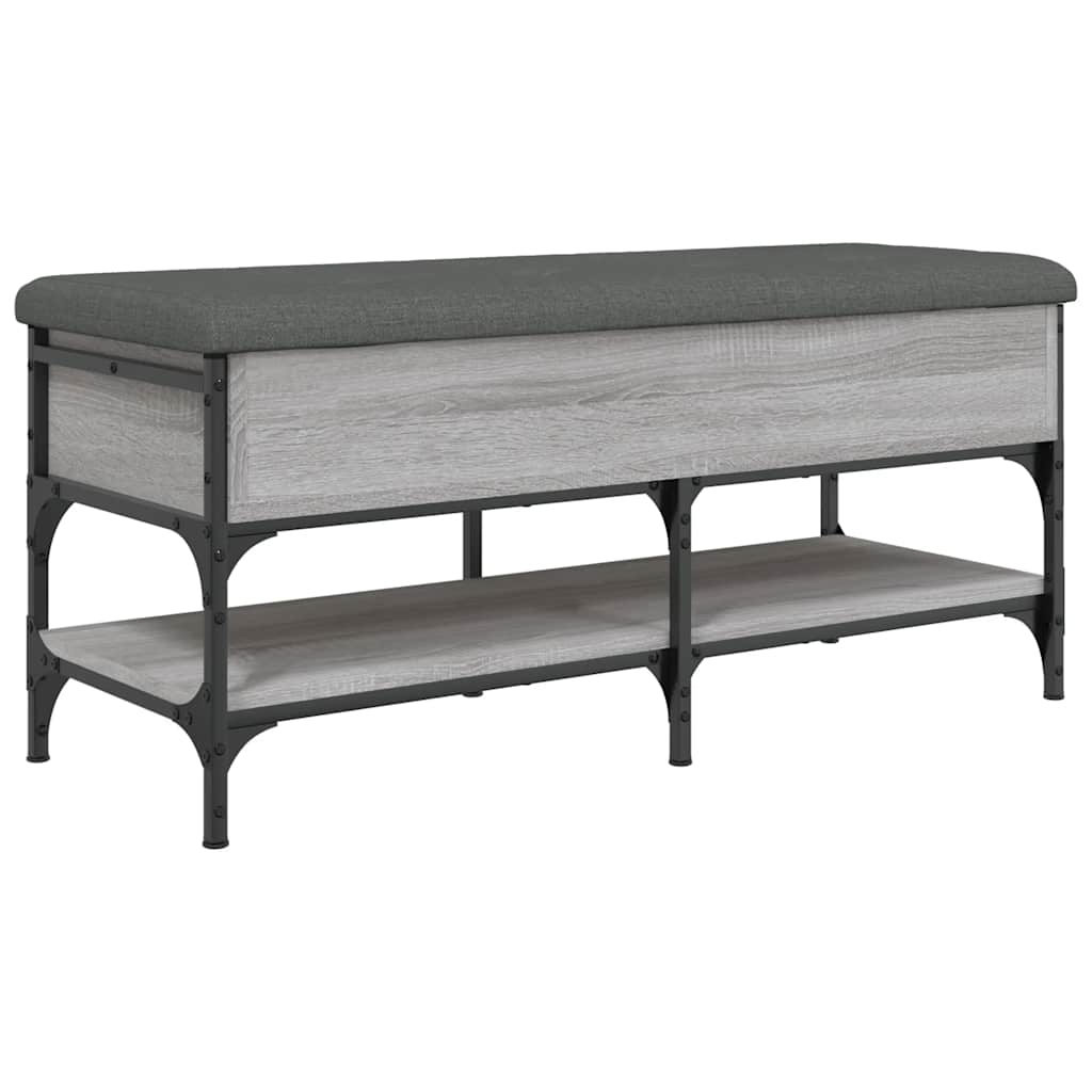 skobænk 102x42x45 cm konstrueret træ grå sonoma-eg