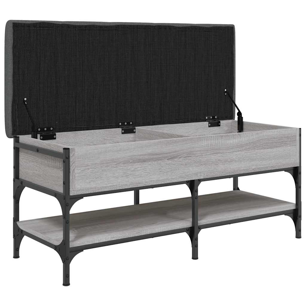 skobænk 102x42x45 cm konstrueret træ grå sonoma-eg