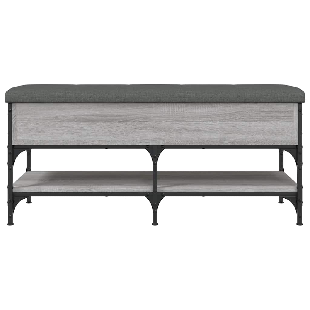 skobænk 102x42x45 cm konstrueret træ grå sonoma-eg