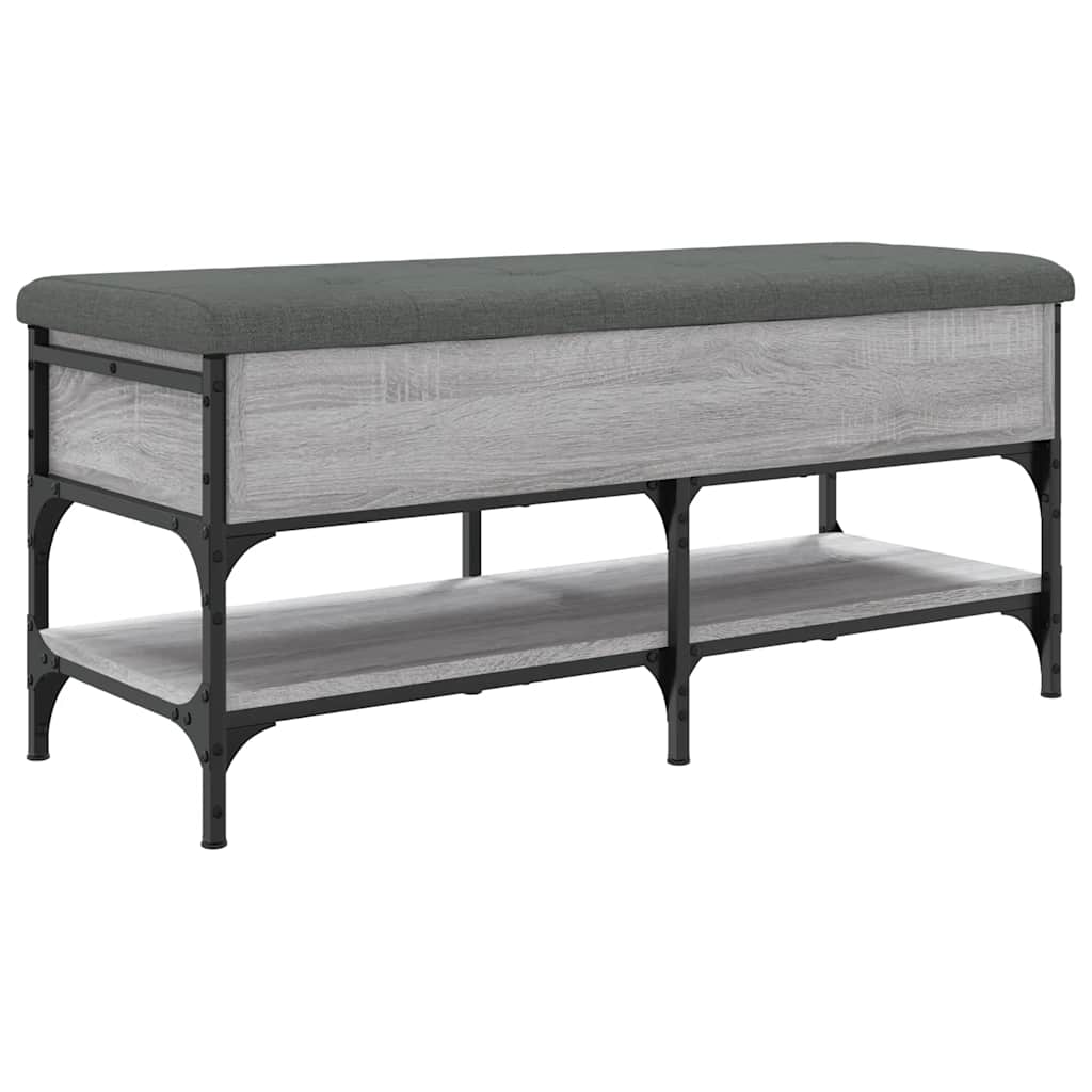 skobænk 102x42x45 cm konstrueret træ grå sonoma-eg