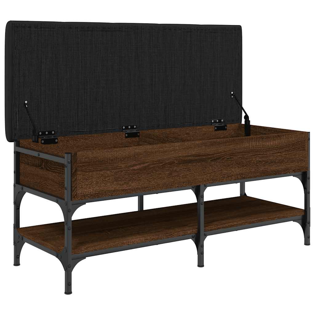 skobænk 102x42x45 cm konstrueret træ brun egetræsfarve