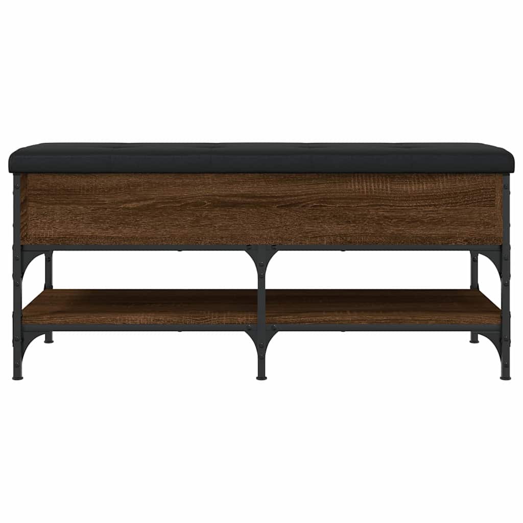 skobænk 102x42x45 cm konstrueret træ brun egetræsfarve