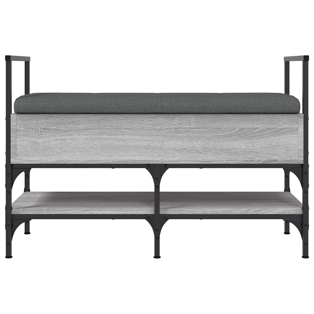 skobænk 85,5x42x57,5 cm konstrueret træ grå sonoma-eg