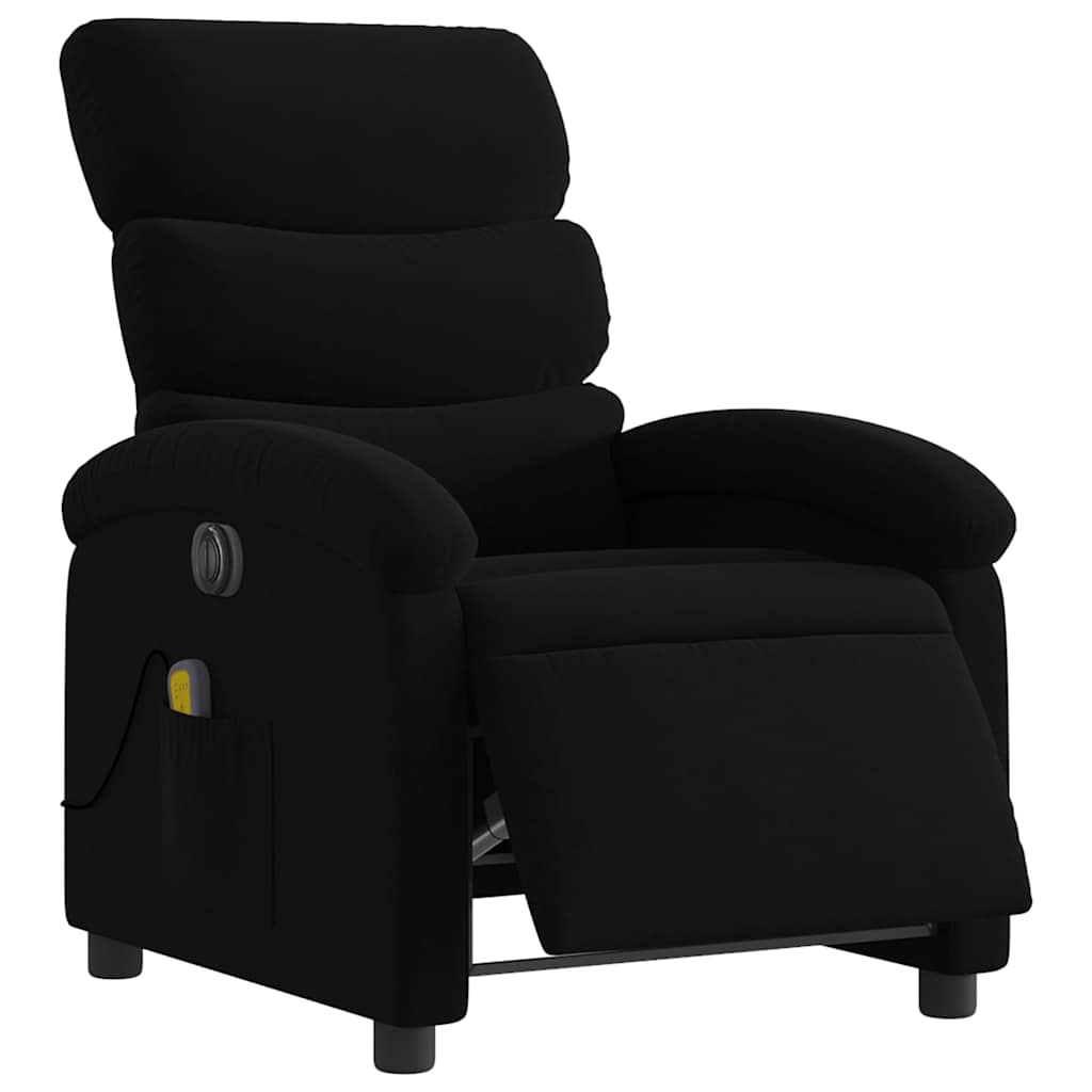 eldrevet massagestol stof sort