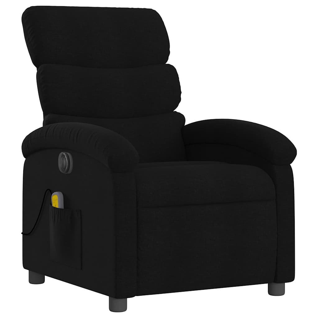 eldrevet massagestol stof sort