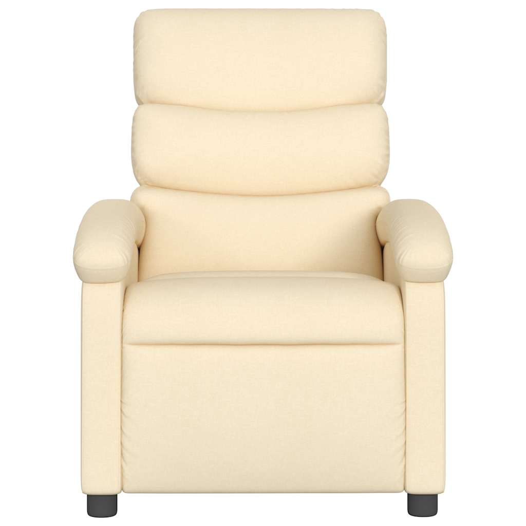 eldrevet massagestol stof cremefarvet