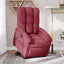 elektrisk massagestol med løftefunktion stof vinrød