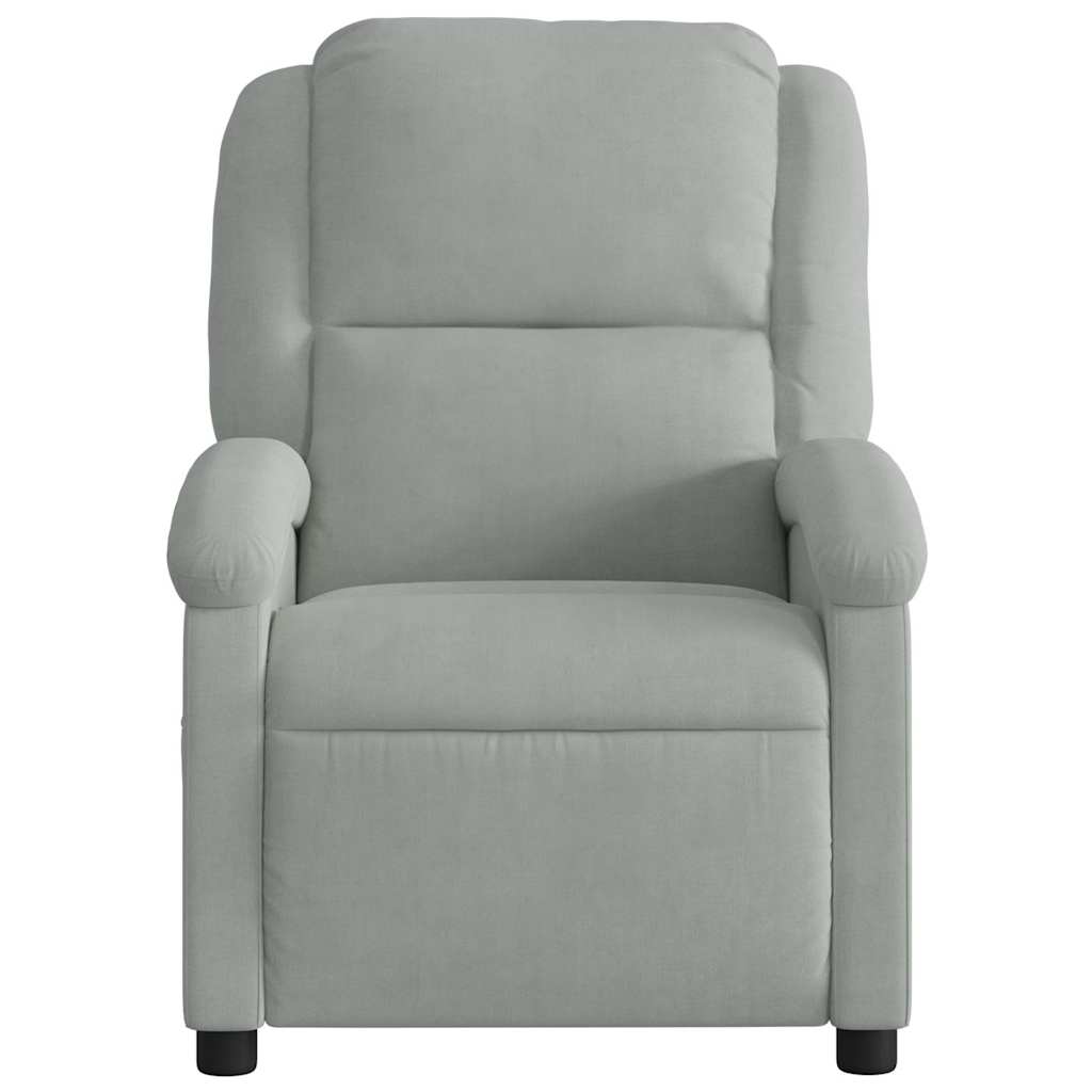 massagestol velour lysegrå