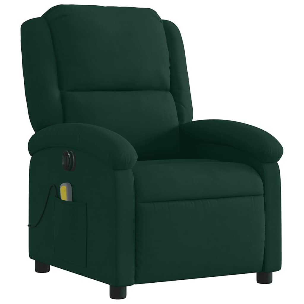 massagestol velour mørkegrøn