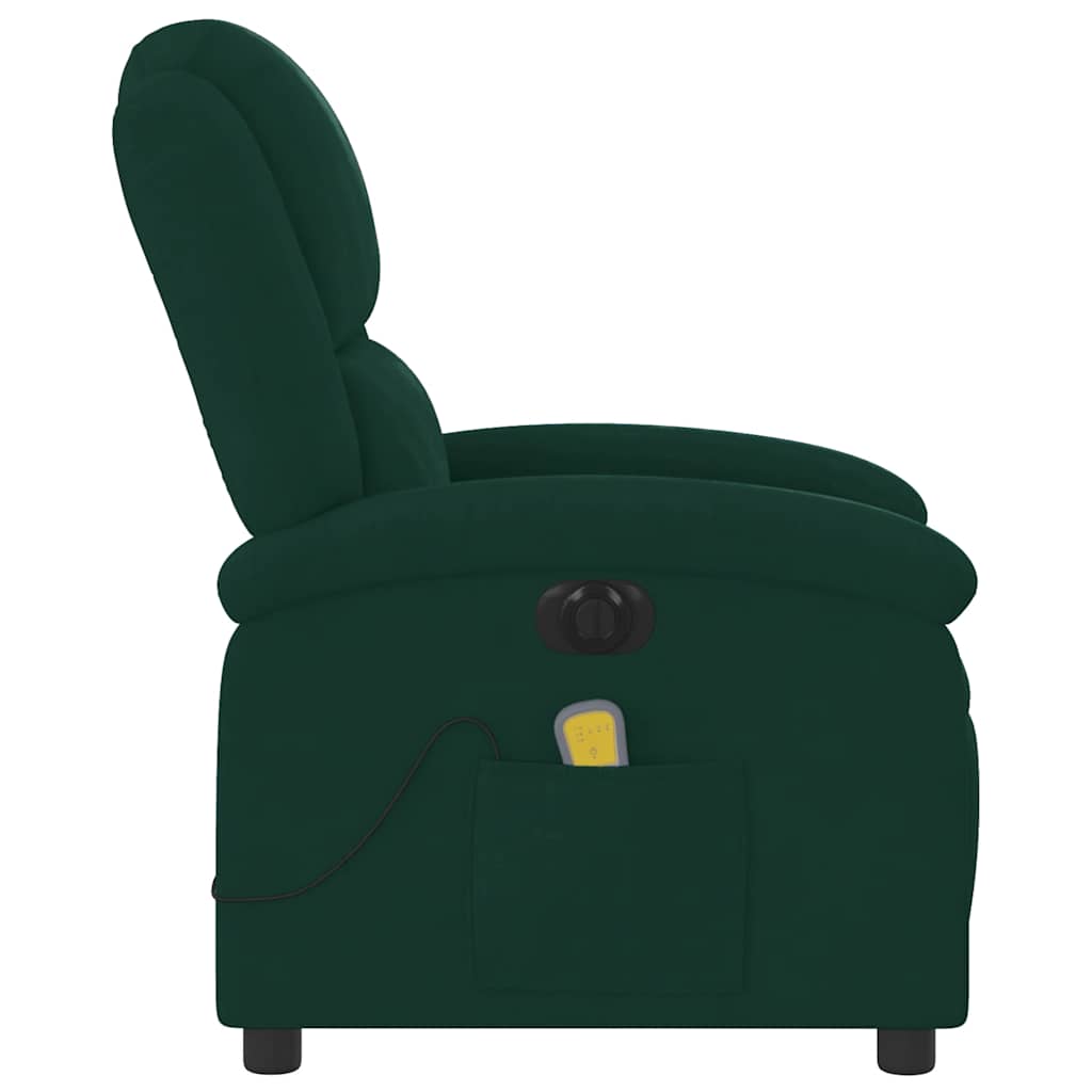 massagestol velour mørkegrøn