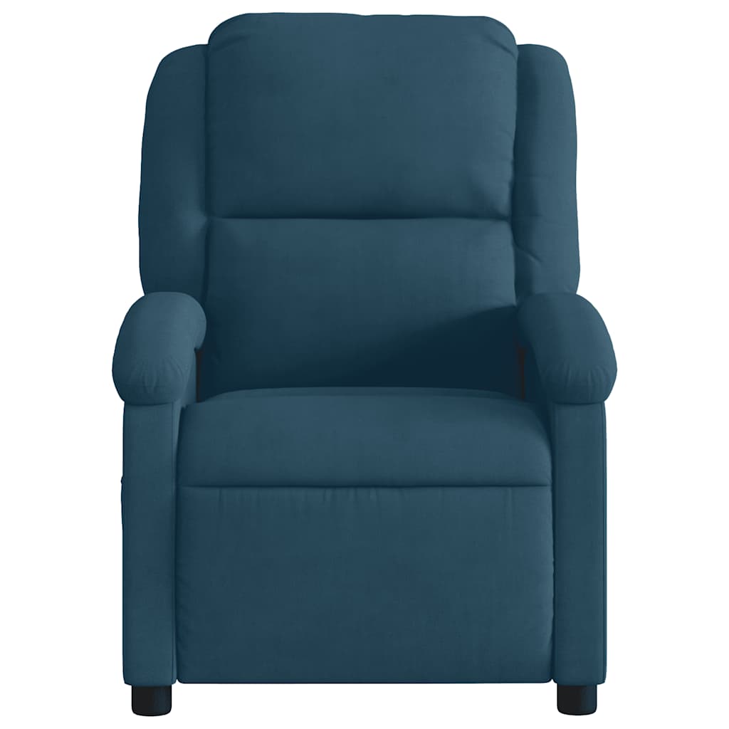 massagestol velour blå