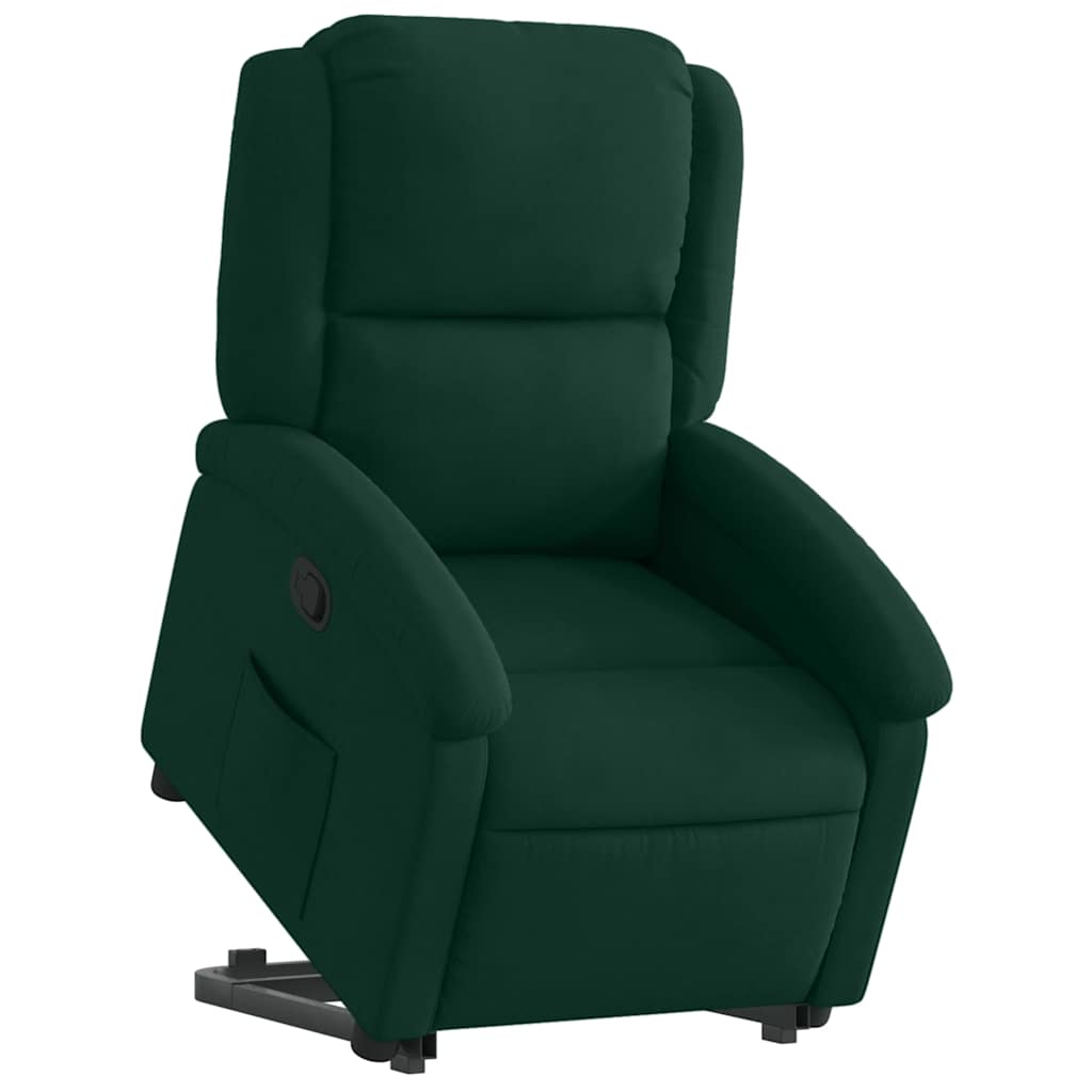 løftestol velour mørkegrøn