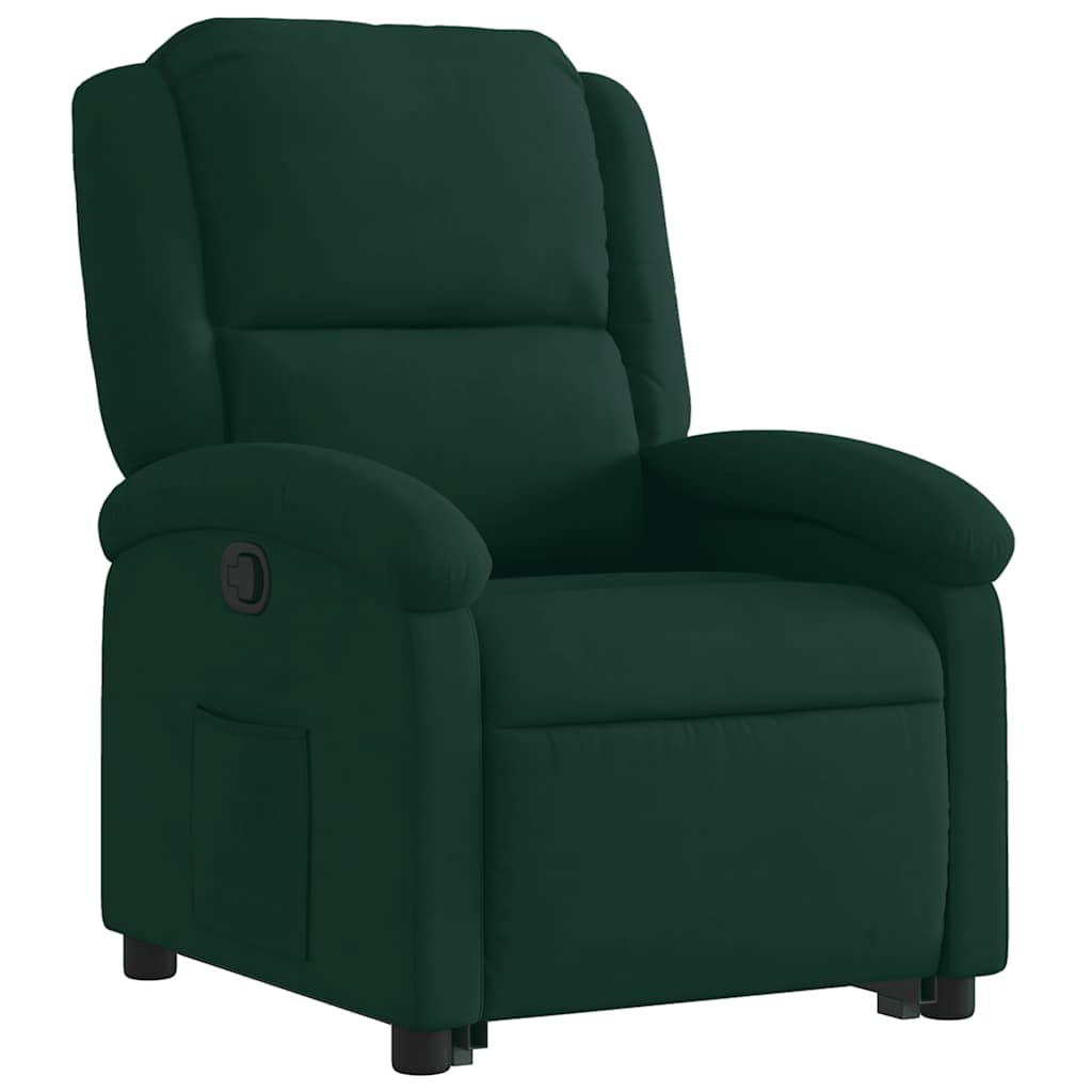 løftestol velour mørkegrøn