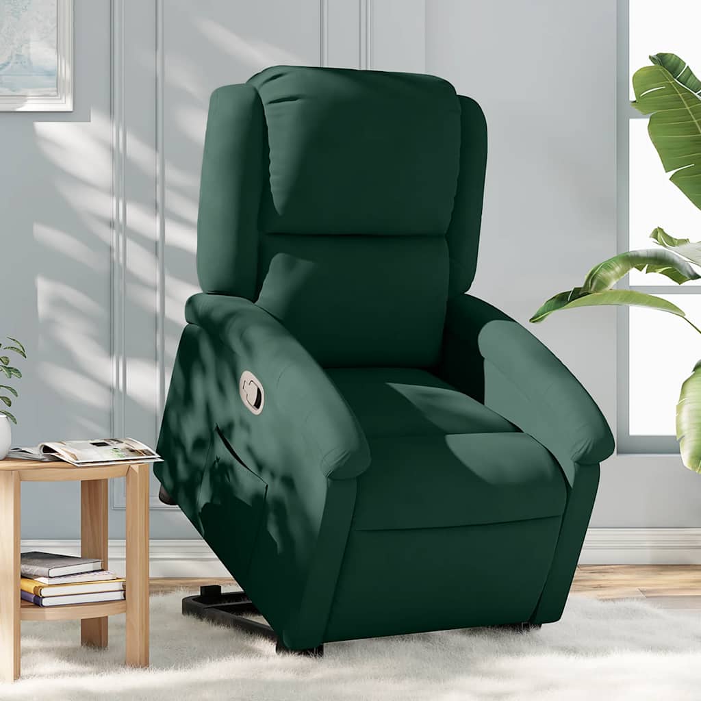 løftestol velour mørkegrøn