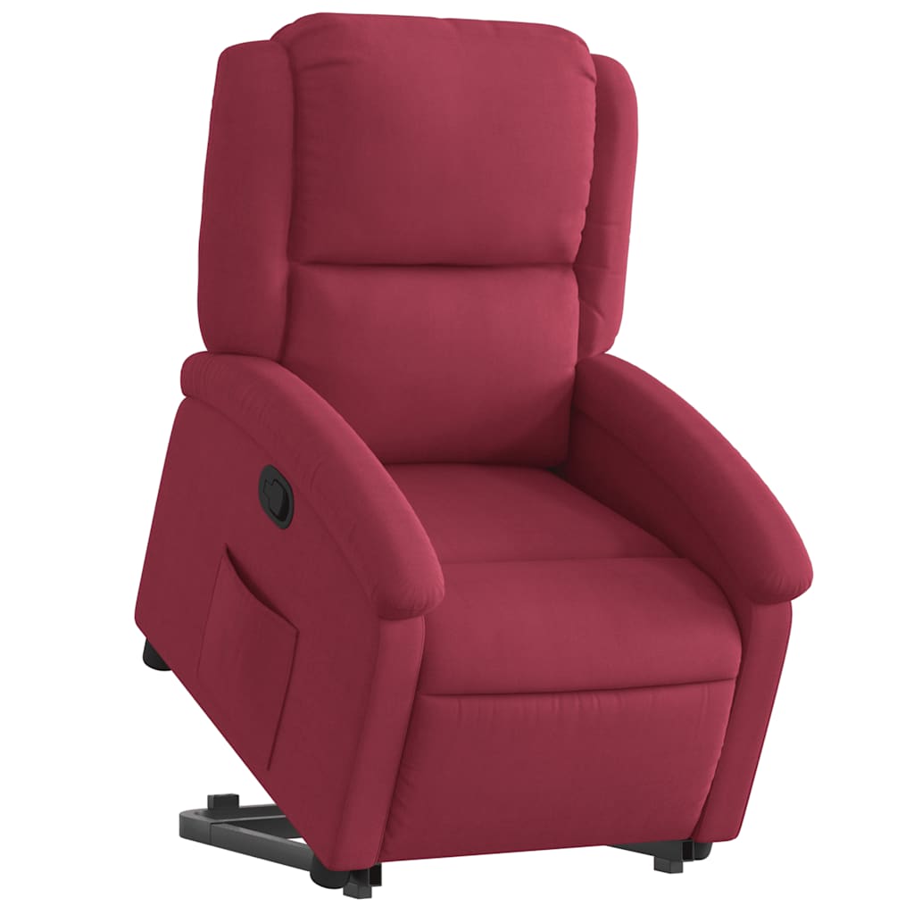 løftestol velour vinrød