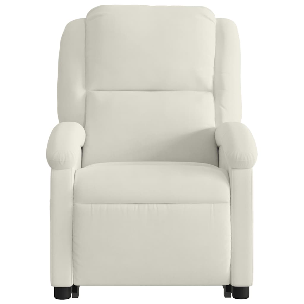 løftestol velour cremefarvet