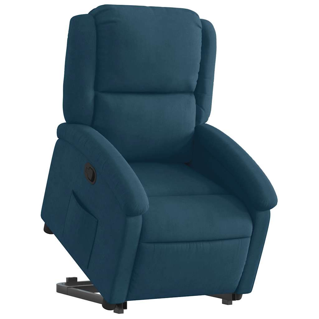 løftestol velour blå