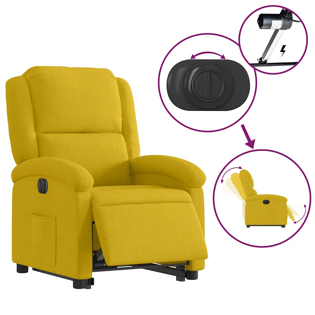løftestol velour gul