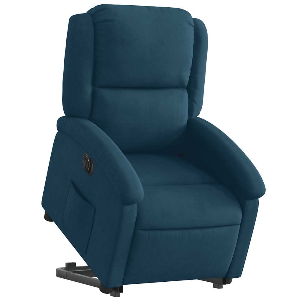 løftestol velour blå