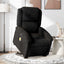 massagestol med løftefunktion velour sort