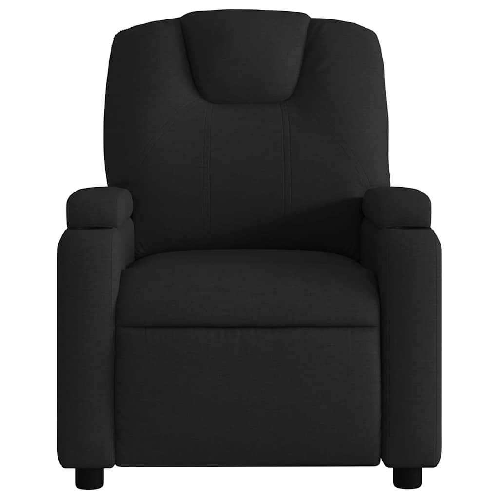 eldrevet massagestol stof sort