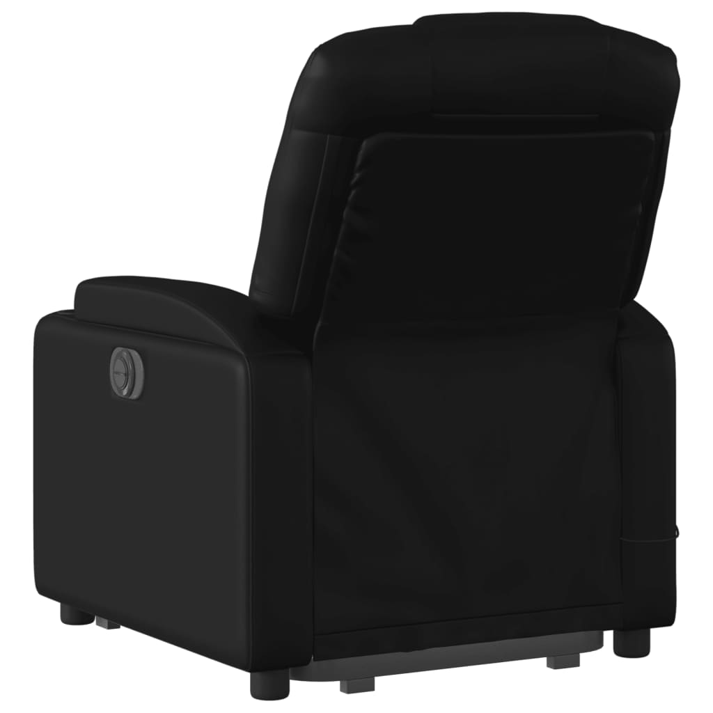 løftestol med massagefunktion kunstlæder sort