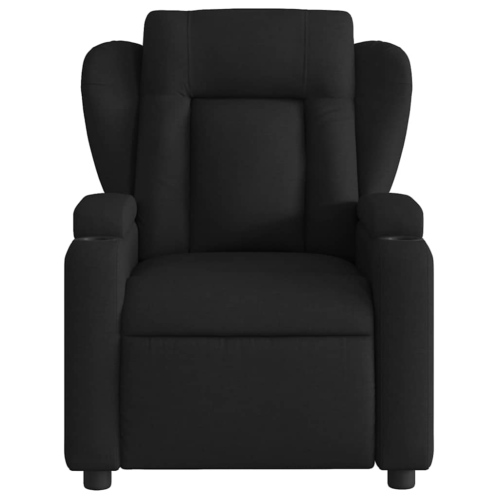 eldrevet massagestol stof sort