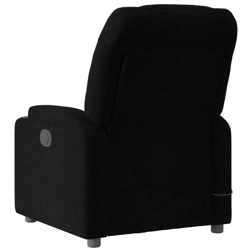 eldrevet massagestol stof sort