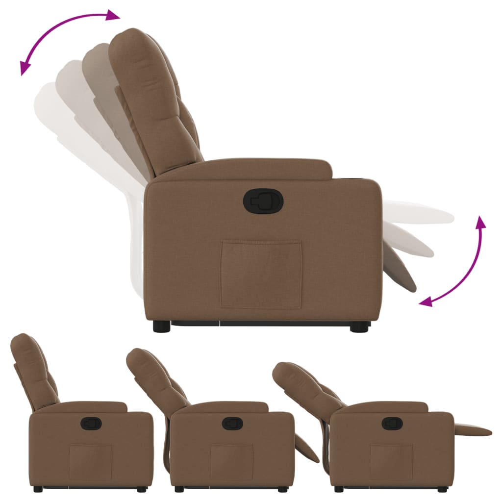 løftestol stof brun
