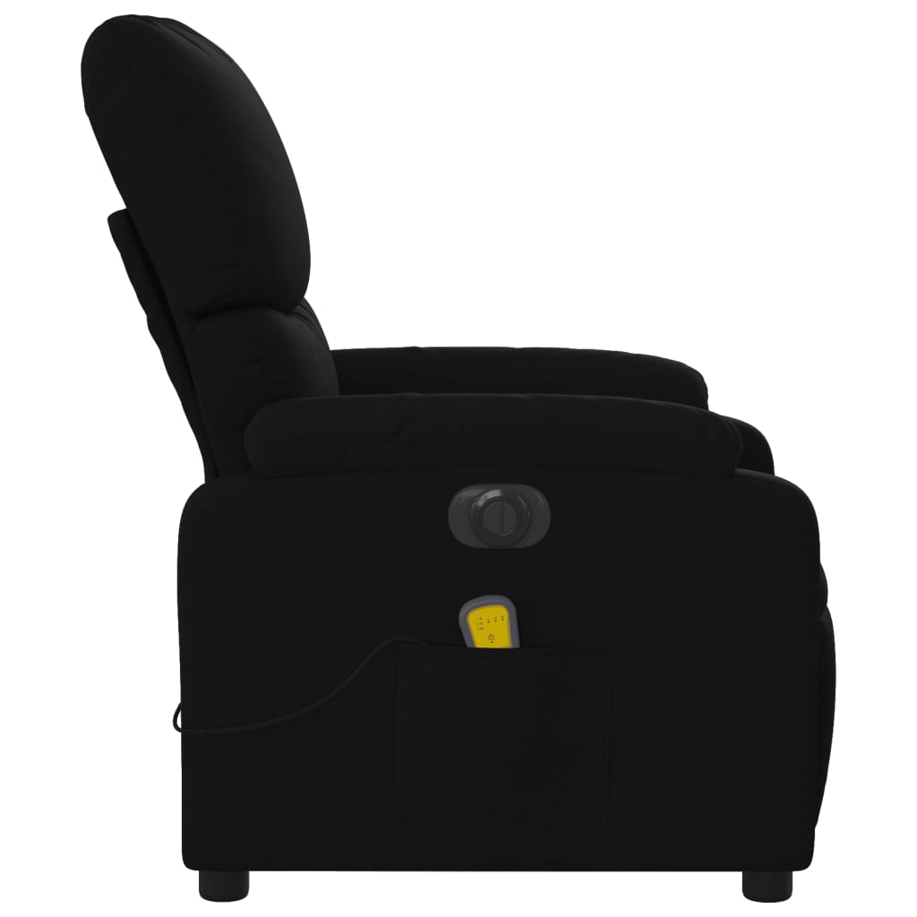 eldrevet massagestol stof sort