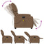 eldrevet massagestol stof brun